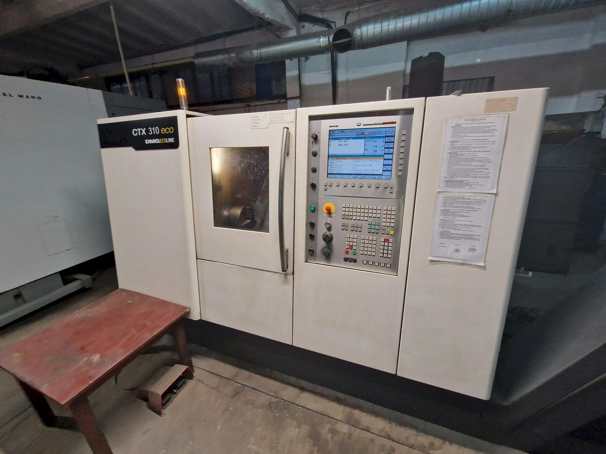 Front view of DMG CTX 310  machine