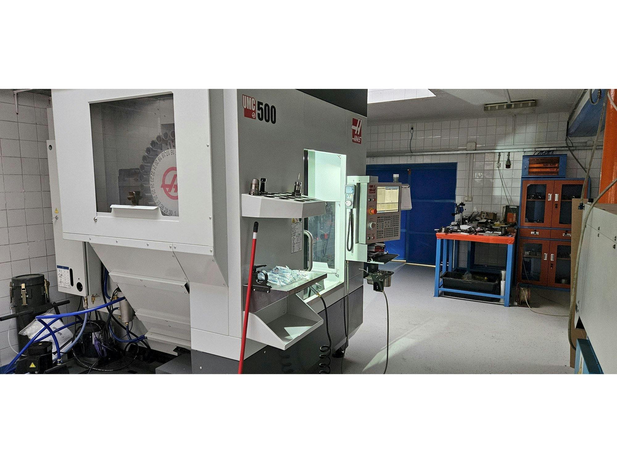 Front view of HAAS UMC-500  machine
