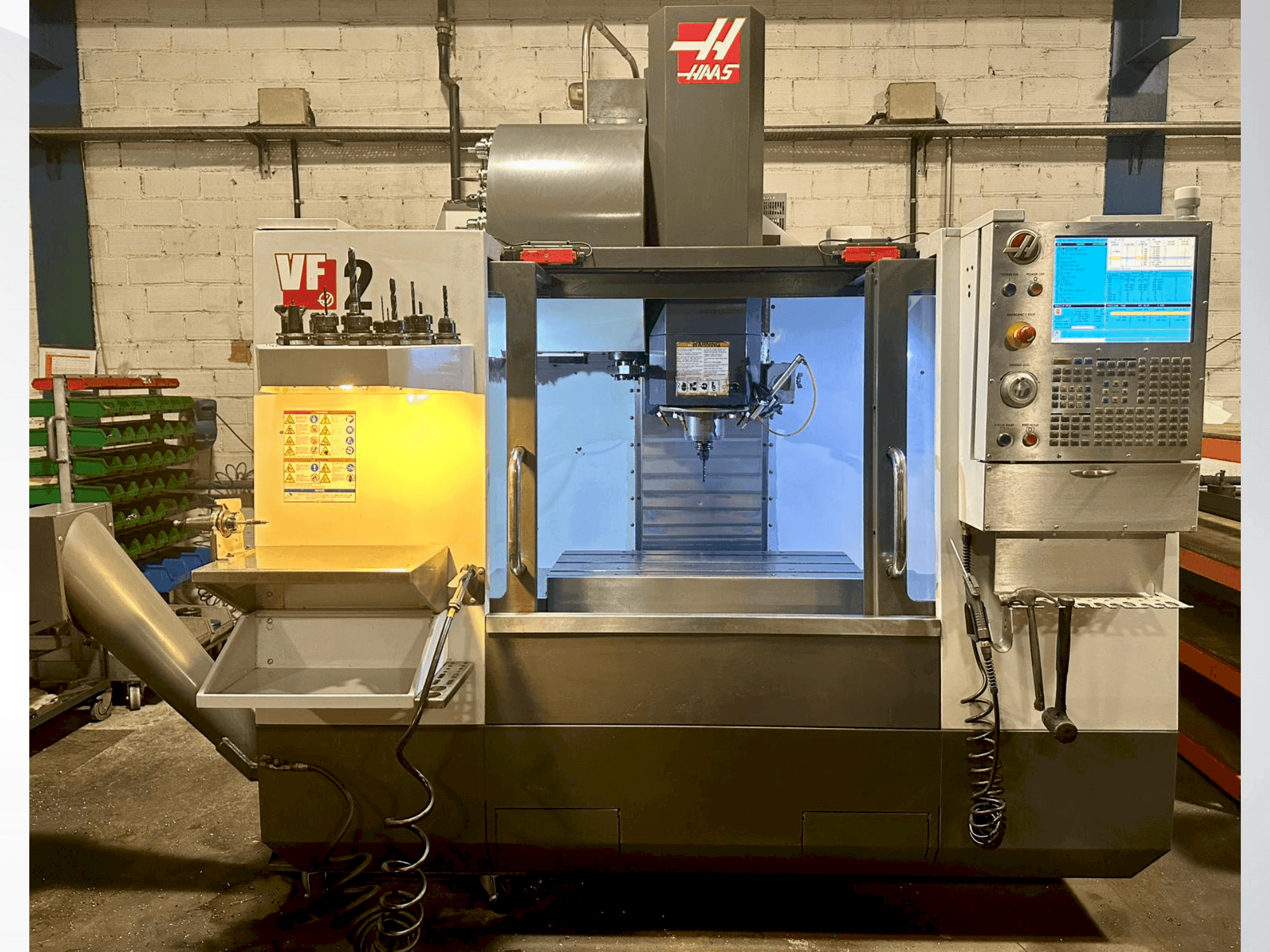 Front view of HAAS VF-2  machine