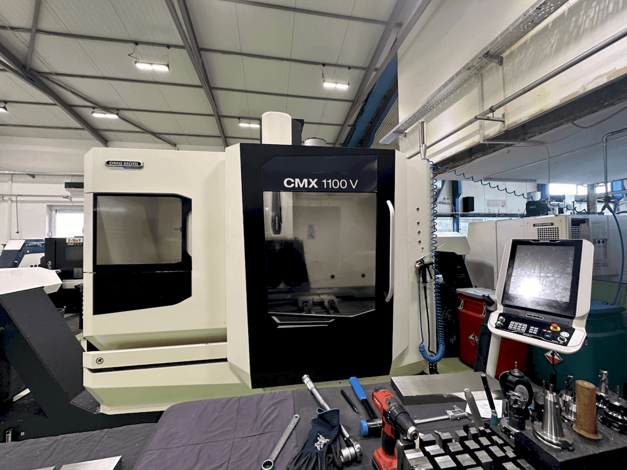 Front view of DMG MORI CMX 1100 V  machine